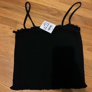 brandy Melville black crop smock tank